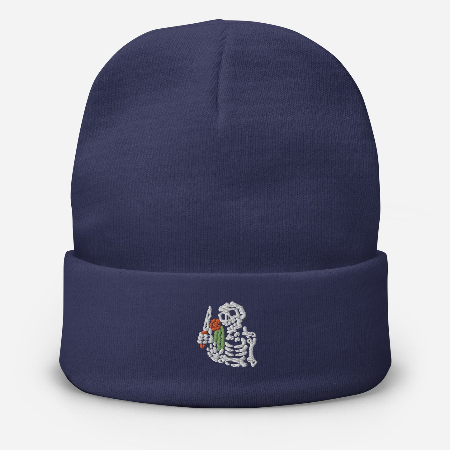Lost Tag Skeleton Embroidered Beanie