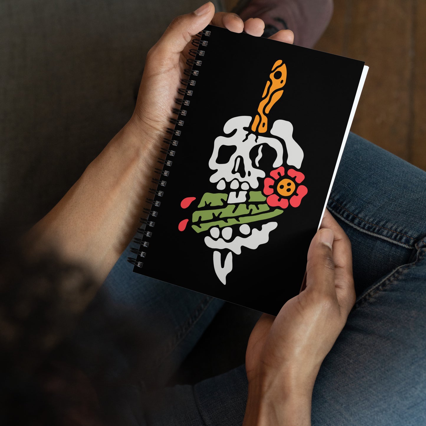 Tricho Skull spiral notebook