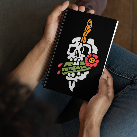 Tricho Skull spiral notebook