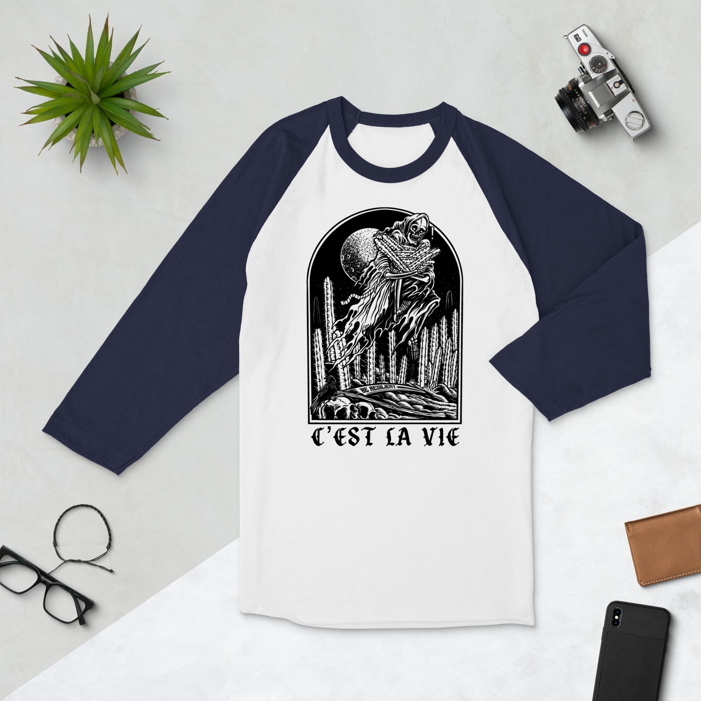 C'est La Vie 3/4 sleeve shirt