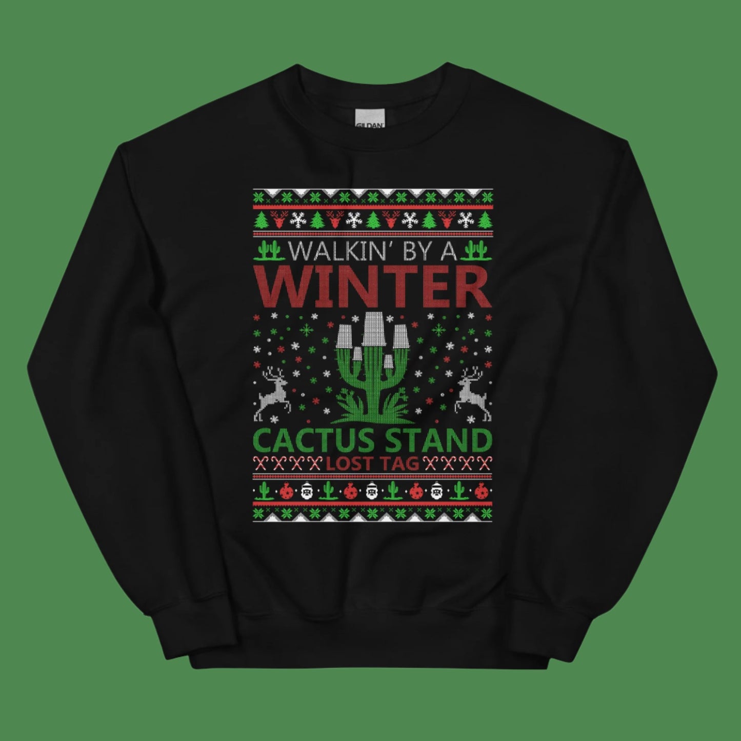 Christmas Cactus Stand Ugly Sweater