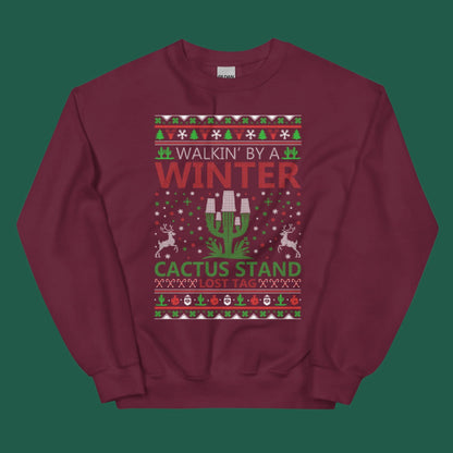 Christmas Cactus Stand Ugly Sweater