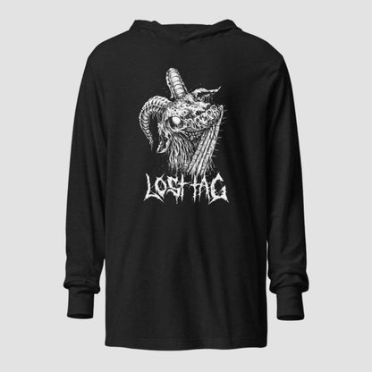 Black Phillip Hooded long-sleeve tee