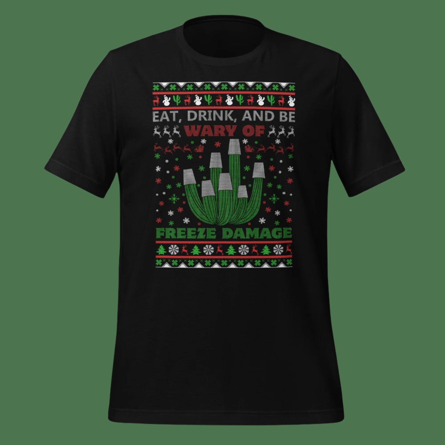 Freeze Damage Ugly Christmas Unisex t-shirt