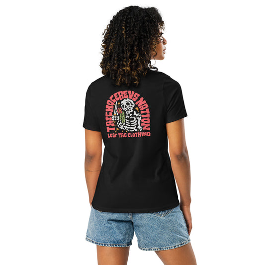 Zweiseitiges, entspanntes Damen-T-Shirt von Tricho Nation